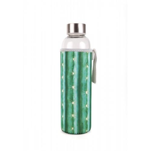 Fľaša sklenená Glasee 0,6 l Kaktus - zelená
