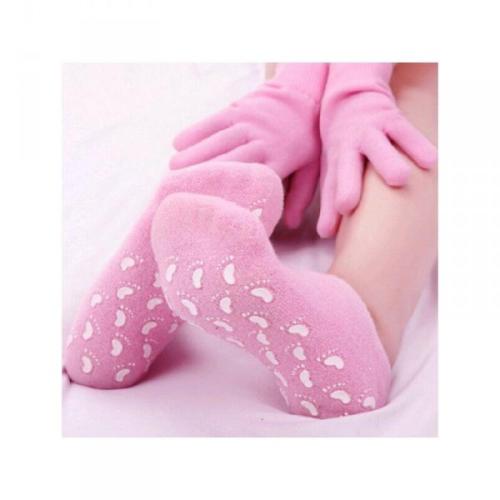 Zdravotní komfortní gelové ponožky - růžové