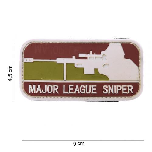 Gumová nášivka 101 Inc nápis Major League Sniper - arid (použité)