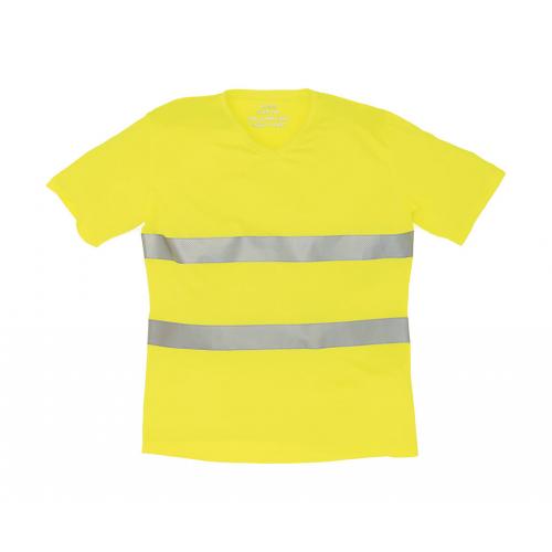 Tričko reflexné Yoko Fluo V - žlté