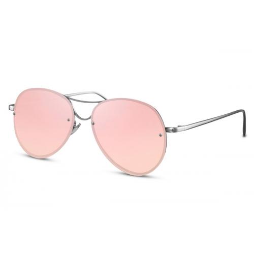 Slnečné okuliare Solo Aviator Flat - ružové