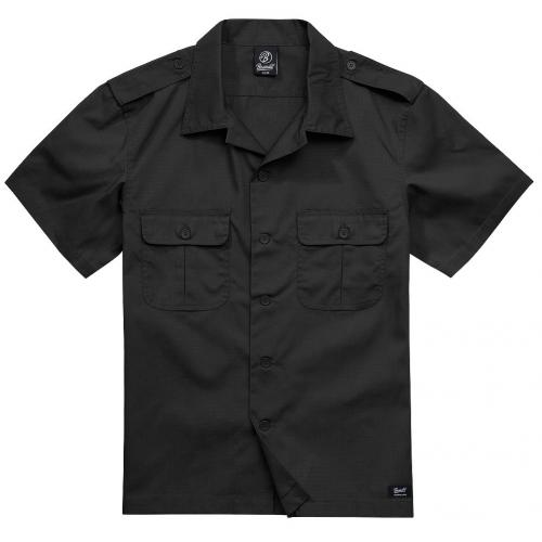 Košeľa Brandit US Shirt Ripstop 1/2 - čierna