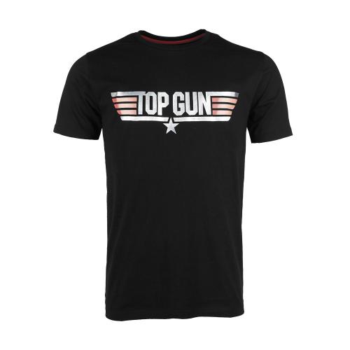 Tričko Mil-Tec Top Gun Logo - čierne