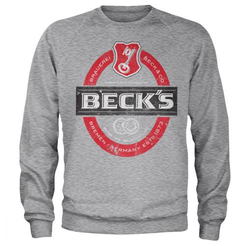Mikina Hybris Sweatshirt Becks Beer - šedá