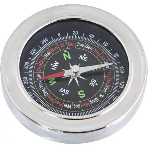 Turistický kompas 7,5 cm - stříbrný