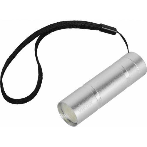 Hliníková baterka Vipow 1W - stříbrná