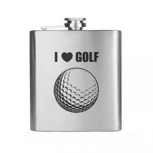 Placátka nerez Hip Flask 210 ml I love golf