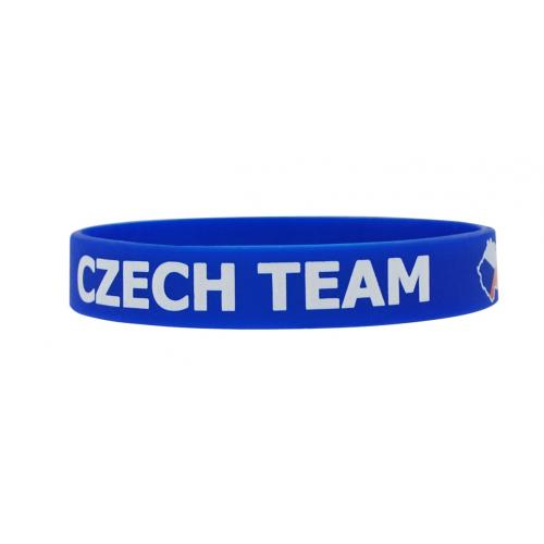 Náramek silikonový Česká republika Czech Team - modrý