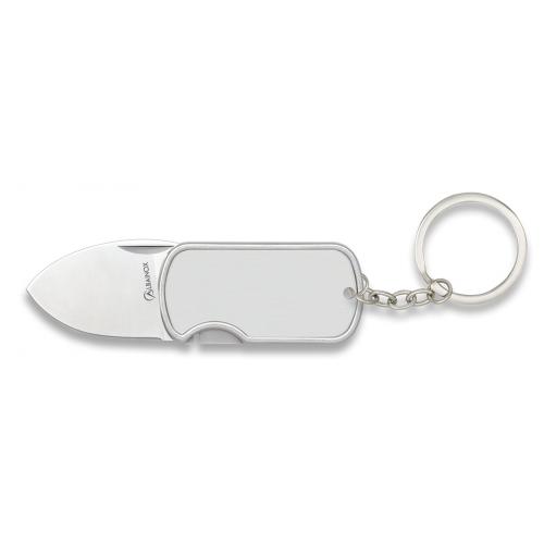 Nůž Albainox Dog Tag na klíče - stříbrný