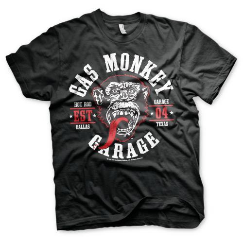 Tričko Gas Monkey Garage Round Seal - čierne