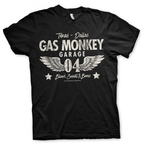Triko Gas Monkey Garage 04-WINGS - černé
