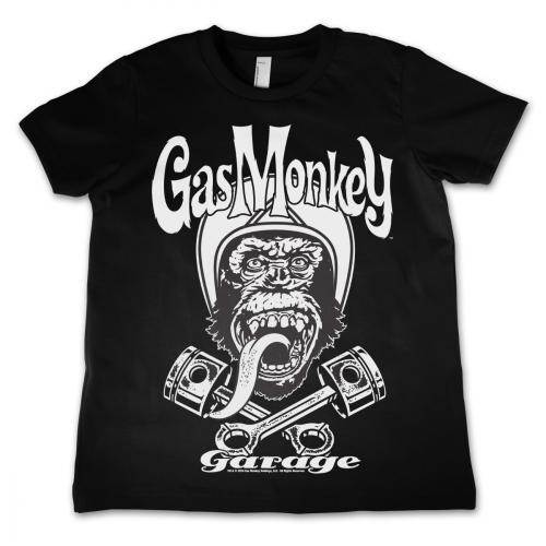 Tričko detské Gas Monkey Garage Biker Monkey - čierne