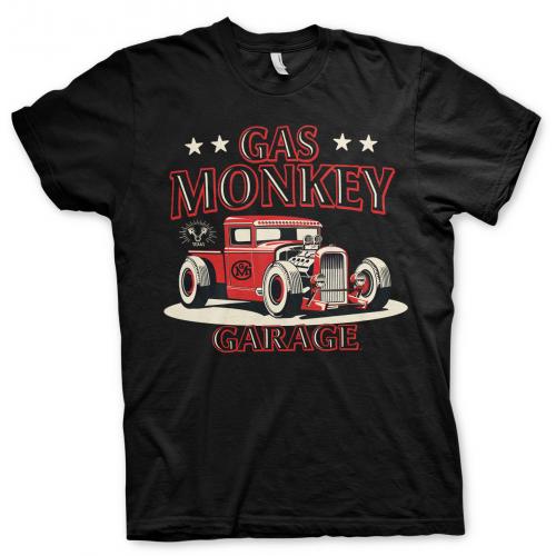 Triko Gas Monkey Garage Texas ROD - černé