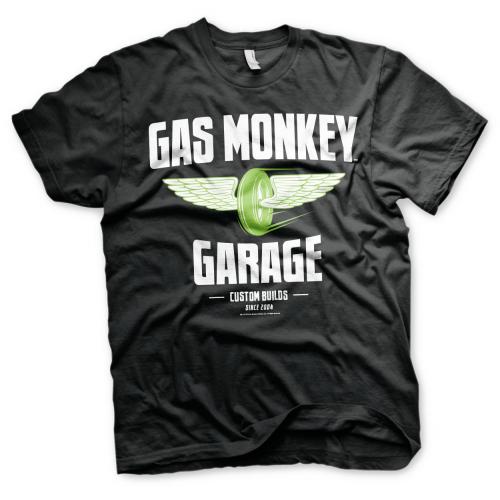 Triko Gas Monkey Garage Speed Wheels - černé