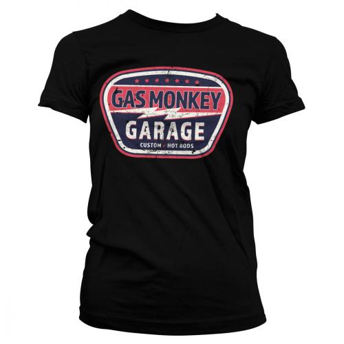 Tričko dámske Gas Monkey Garage Vintage Custom - čierne