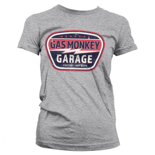 Tričko dámske Gas Monkey Garage Vintage Custom - svetlo sivé