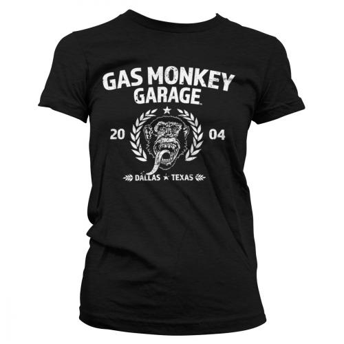 Triko dámské Gas Monkey Garage Emblem - černé