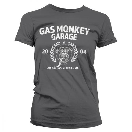 Triko dámské Gas Monkey Garage Emblem - šedé