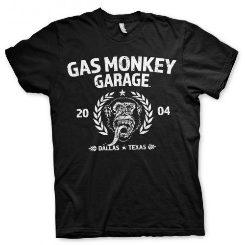Triko Gas Monkey Garage Emblem - čierne