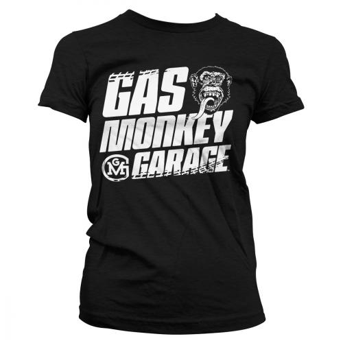 Tričko dámske Gas Monkey Garage Tire Tracks - čierne