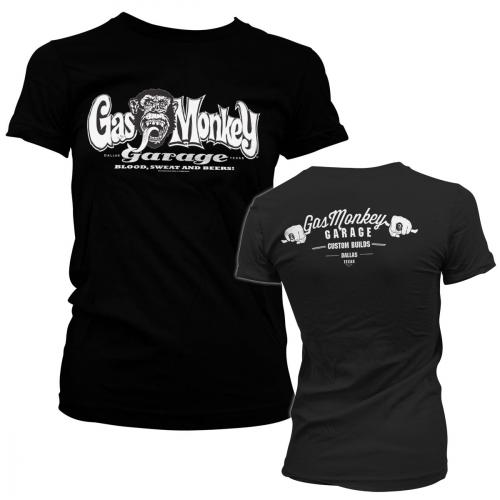Tričko dámske Gas Monkey Garage Bar Knuckles - čierne
