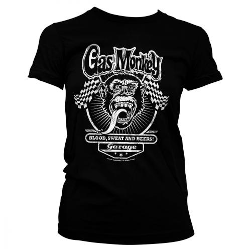 Tričko dámske Gas Monkey Garage Flags - čierne