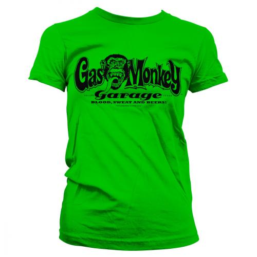 Tričko dámske Gas Monkey Garage Logo - zelené