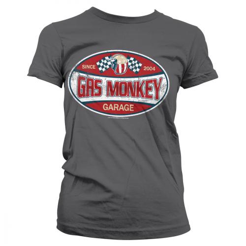 Tričko dámske Gas Monkey Garage Since 2004 Label - tmavo sivé