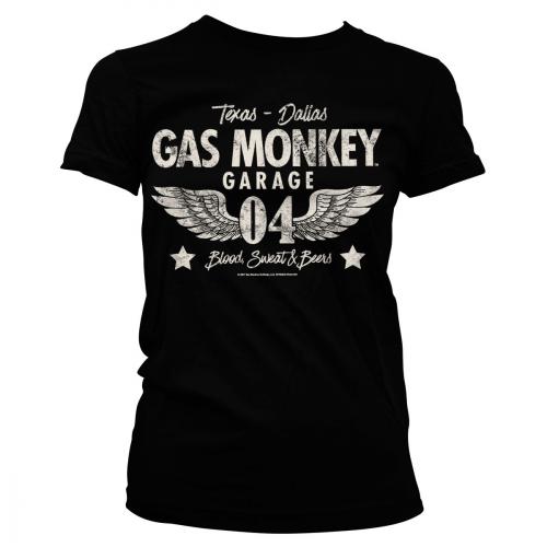Tričko dámske Gas Monkey Garage 04-WINGS - čierne