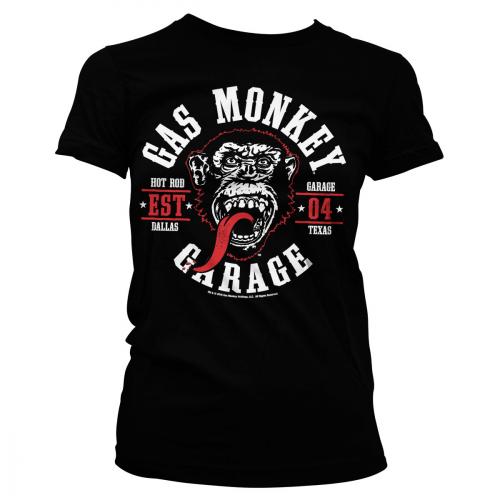 Tričko dámske Gas Monkey Garage Round Seal - čierne