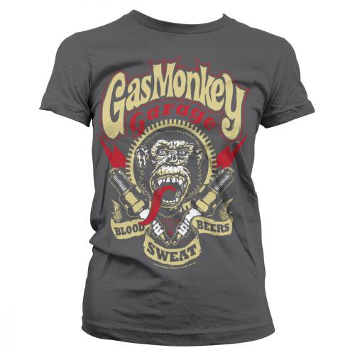 Tričko dámske Gas Monkey Garage Spark Plugs - sivé
