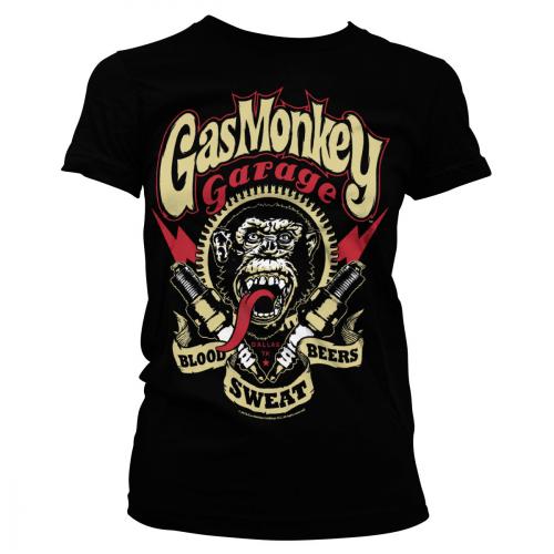 Tričko dámske Gas Monkey Garage Spark Plugs - čierne