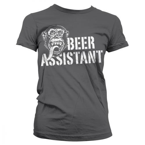 Tričko dámske Gas Monkey Garage Beer Assistant - sivé