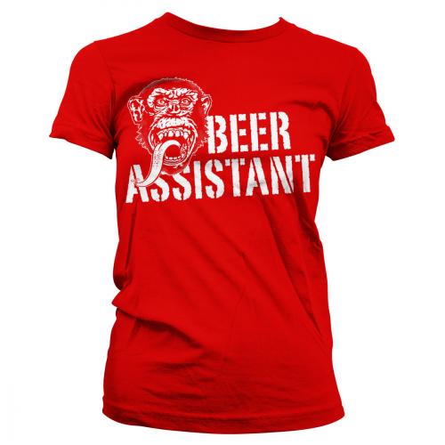 Triko dámské Gas Monkey Garage Beer Assistant - červené