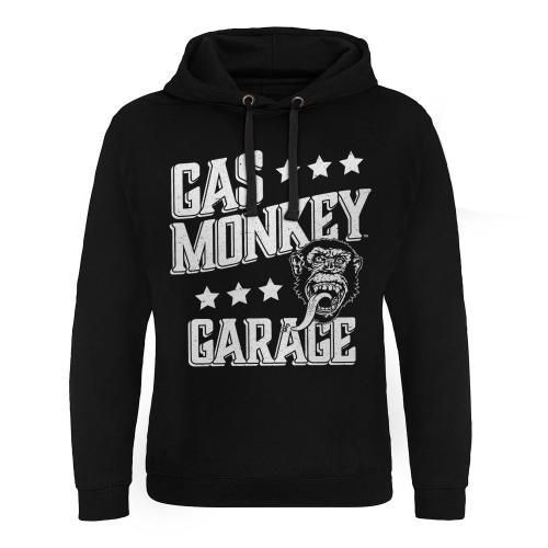 Mikina s kapucňou Gas Monkey Garage Monkeystars E - čierna