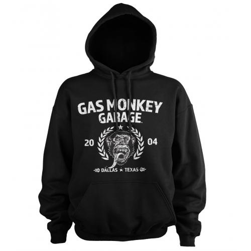 Mikina s kapucňou Gas Monkey Garage Emblem - čierna