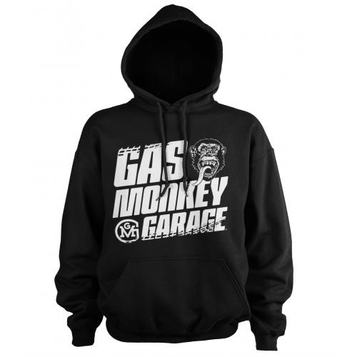 Mikina s kapucí Gas Monkey Garage Tire Tracks - černá