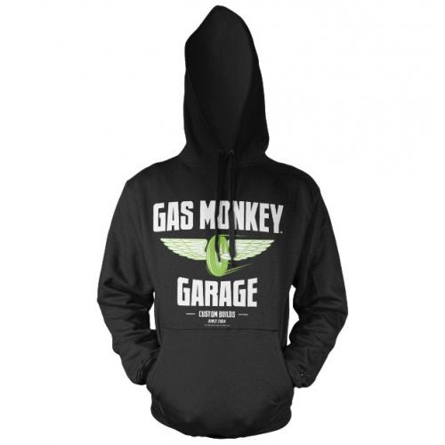 Mikina s kapucňou Gas Monkey Garage Speed Wheels - čierna