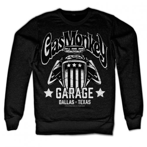 Mikina Gas Monkey Garage American Engine - čierna