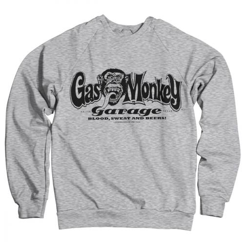 Mikina Gas Monkey Garage Logo - sivá