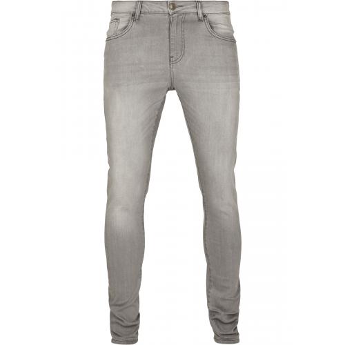 Džínsy Urban Classics Slim Fit Jeans - sivé