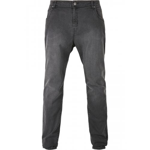 Džínsy Urban Classics Slim Fit Zip Jeans - čierne