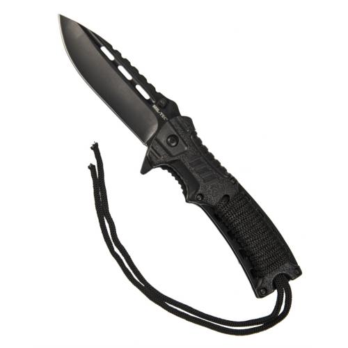 Nůž zavírací Mil-Tec One-Hand Paracord - černý