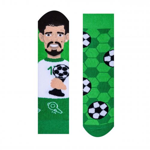 Ponožky detské Hesty Futbalista - zelené-biele