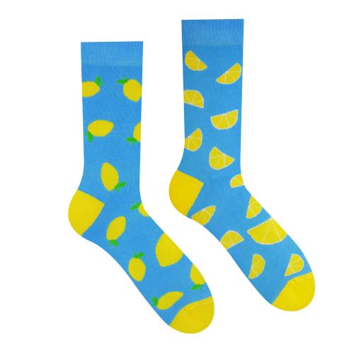 Ponožky Hesty Citrón - modré-žluté