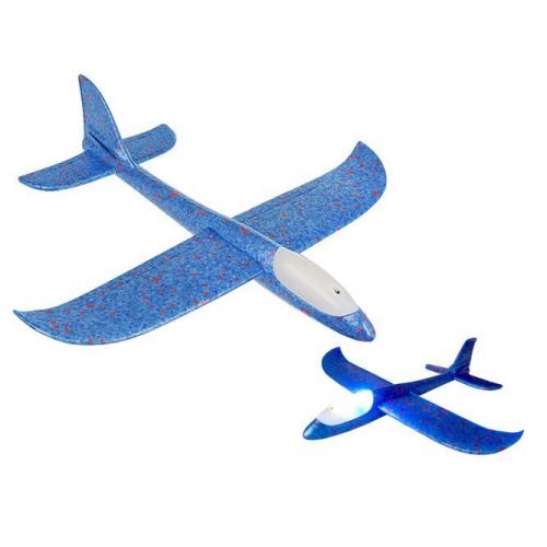 Polystyrénové lietadlo Blue Glider LED - modré