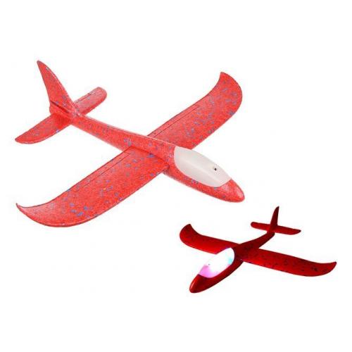 Polystyrenové letadlo Glider LED - červené