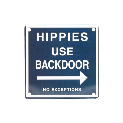 Cedule magnetická Hippies use backdoor