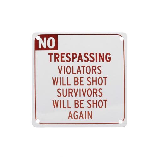 Cedule magnetická No trespassing