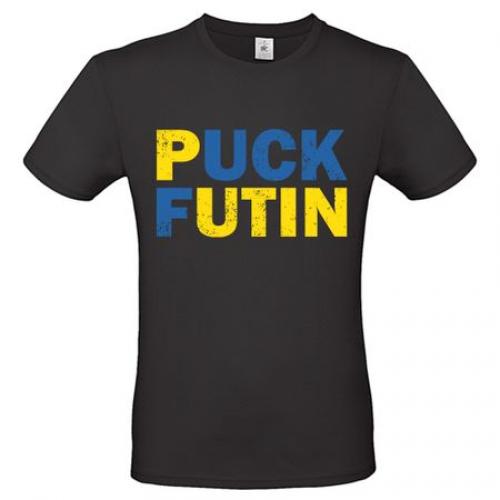 Tričko Ukrajina PUCK FUTIN - čierne